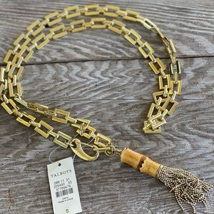 Talbots Gold-tone Square Link Belt